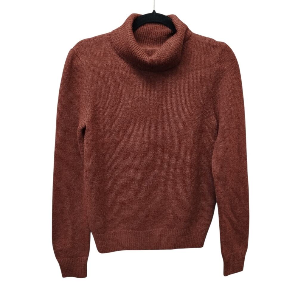 NWT Peruvian Connection Womens Alpaca Blend Cowl Neck Sweater XS Brown Granola